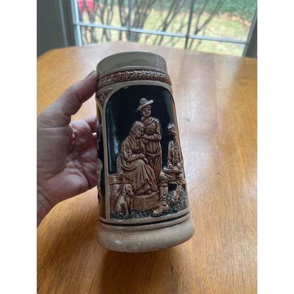Vintage Ceramic Beer Stein Mug Germany Home Collection Trinken Lieben Barware - Picture 2 of 11